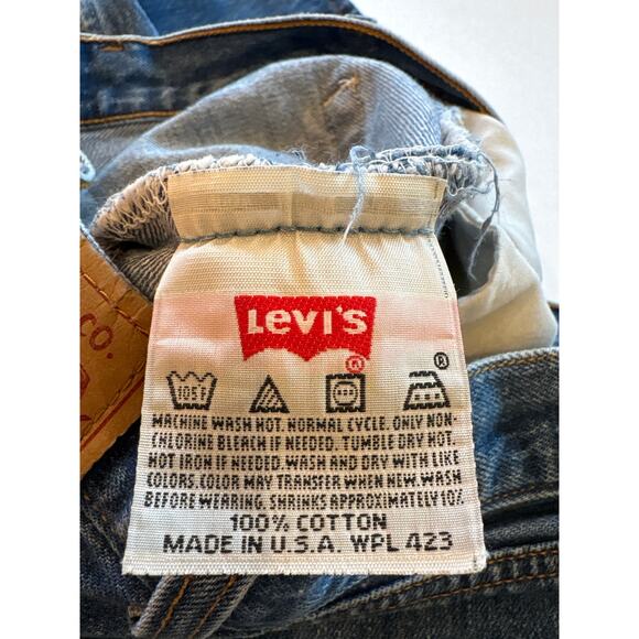 Levis 501xx Jeans Mens 42x30 (39x27.5) Blue Original Fit Button Fly 90s USA Made - Picture 7 of 12